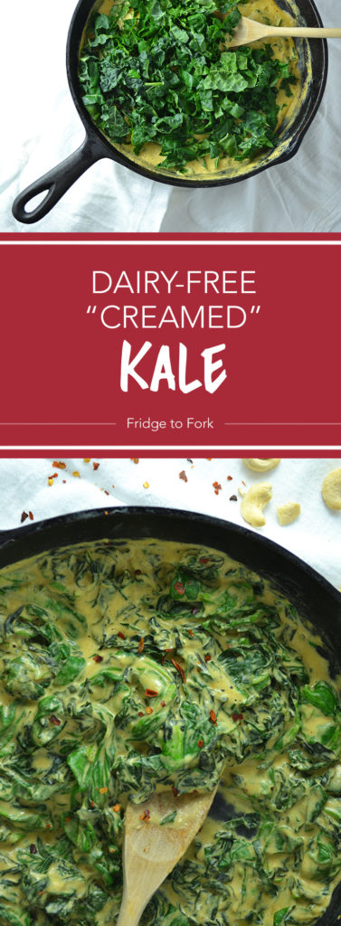 Dairy Free "Creamed" Kale - Fridge to Fork