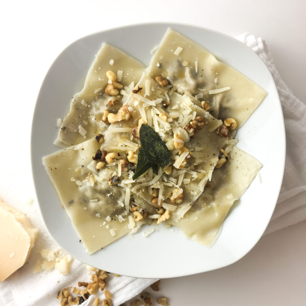 Sausage + Mushroom Ravioli with Sage Brown Butter Sauce Fridge to Fork