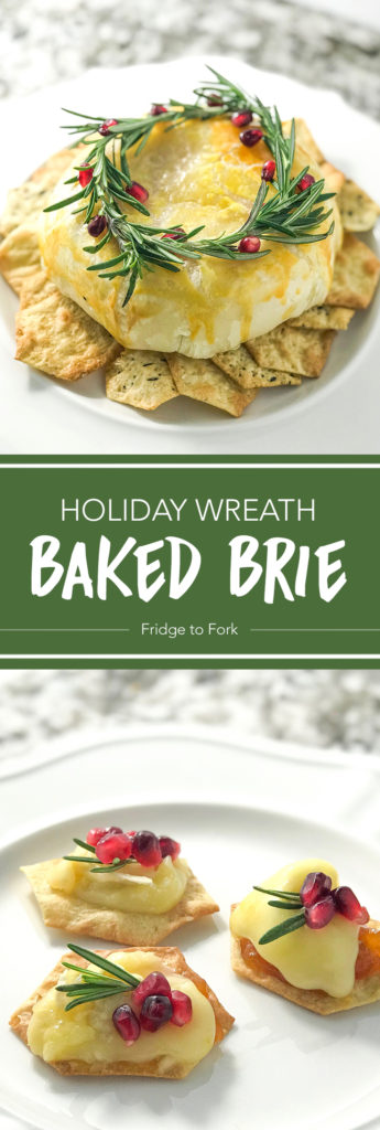 Holiday Wreath Baked Brie - Fridge to Fork