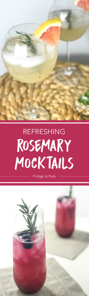 Refreshing Rosemary Mocktails - Fridge to Fork