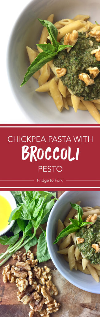 Chickpea Pasta with Broccoli Pesto - Fridge to Fork