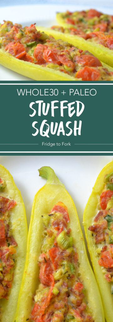 Whole30 Stuffed Squash - Fridge to Fork