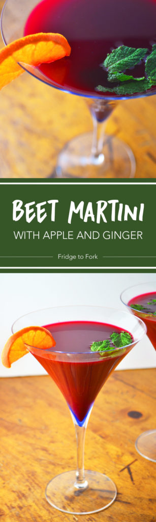 Beet, Ginger + Apple Martini - Fridge to Fork