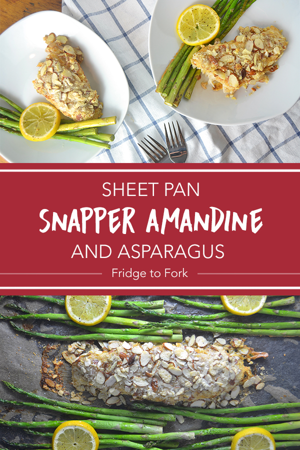 Sheet Pan Snapper Amandine + Asparagus (Whole30, Paleo) - Fridge to Fork