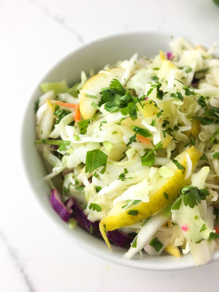 Sweet and Spicy Pear Slaw - Fridge to Fork
