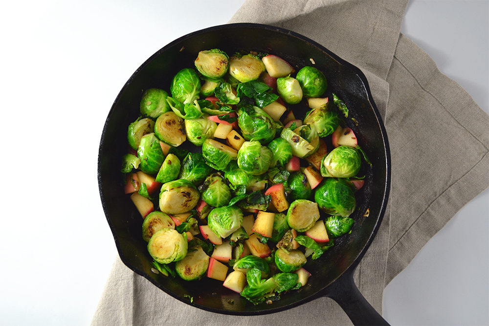 Brussels Sprouts with Apples and Bacon - Fridge to Fork