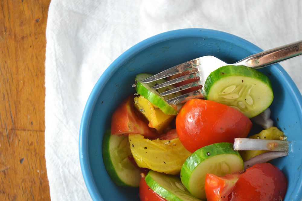 Tomato Cucumber Beet Salad - Fridge to Fork