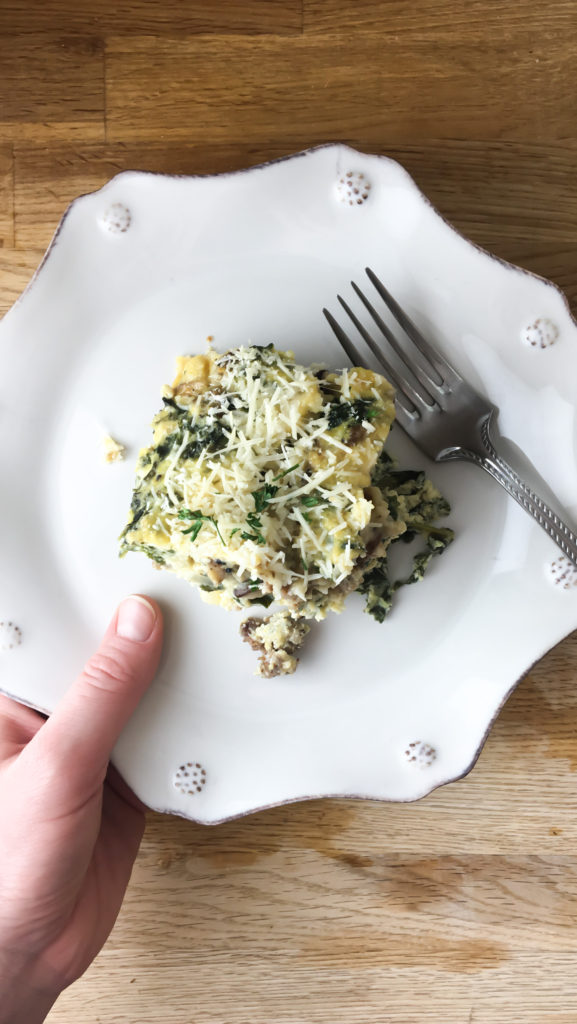 Kale Sausage Mushroom Breakfast Casserole - Fridge to Fork