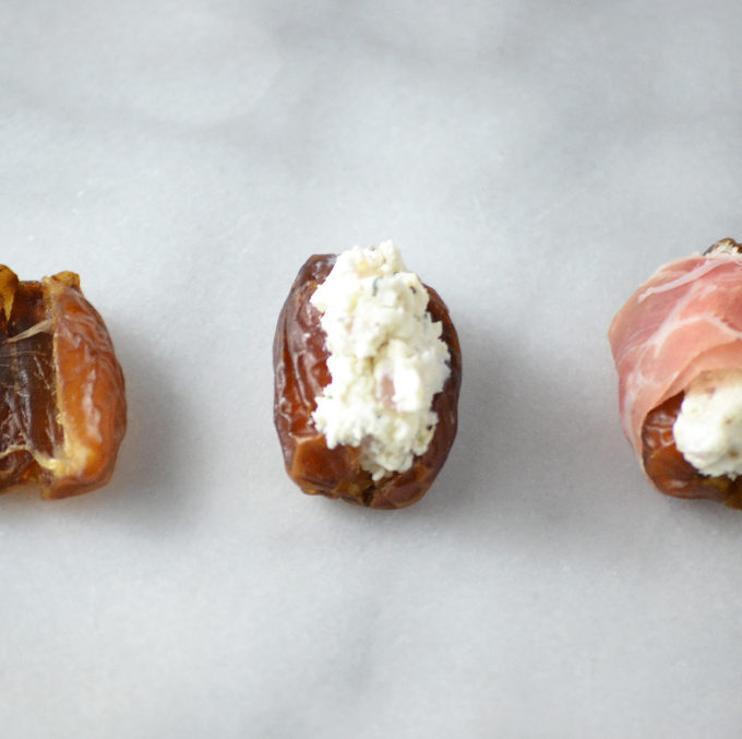 Prosciutto Wrapped Dates with Goat Cheese - Fridge to Fork