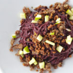 Beet Noodles with Crispy Sausage + Granny Smith Apples | Fridge to Fork