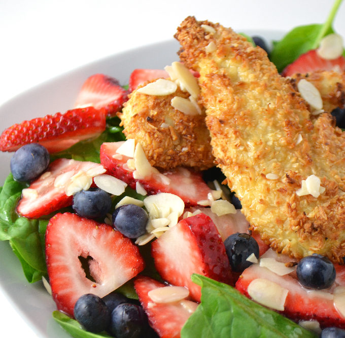Coconut Chicken Tender Salad (Whole30 + Paleo) - Fridge to Fork
