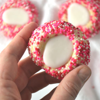 Fridge to Fork - Valentine's Almond Thumbprint Cookies