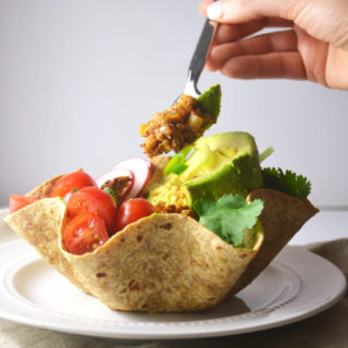Cauliflower Walnut Meat Taco Salad - Fridge to Fork
