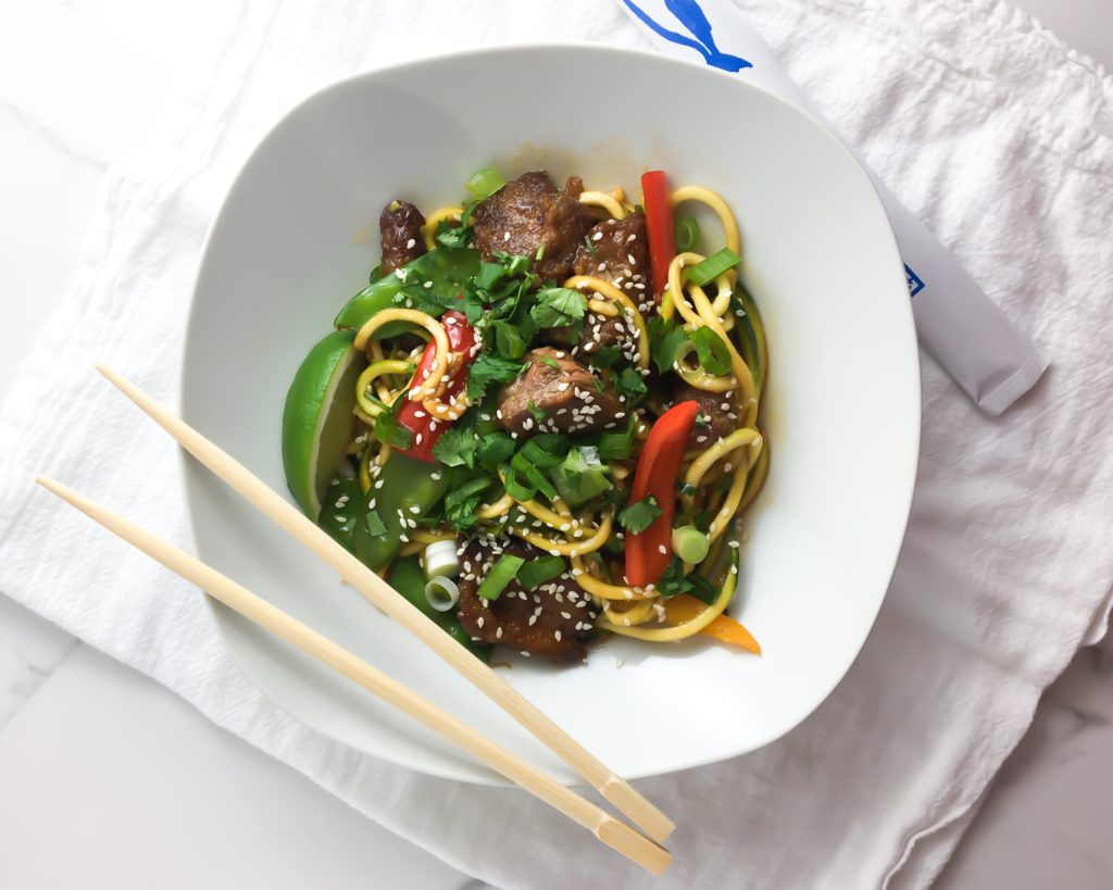Mongolian Beef + Zucchini Noodles - Fridge to Fork