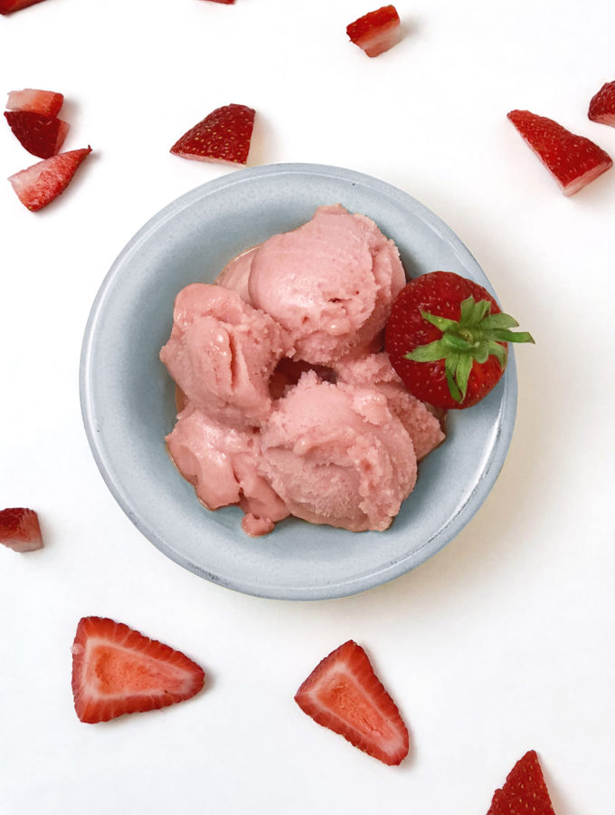 Simple Strawberry Sorbet (No Ice Cream Maker!) | Fridge to Fork