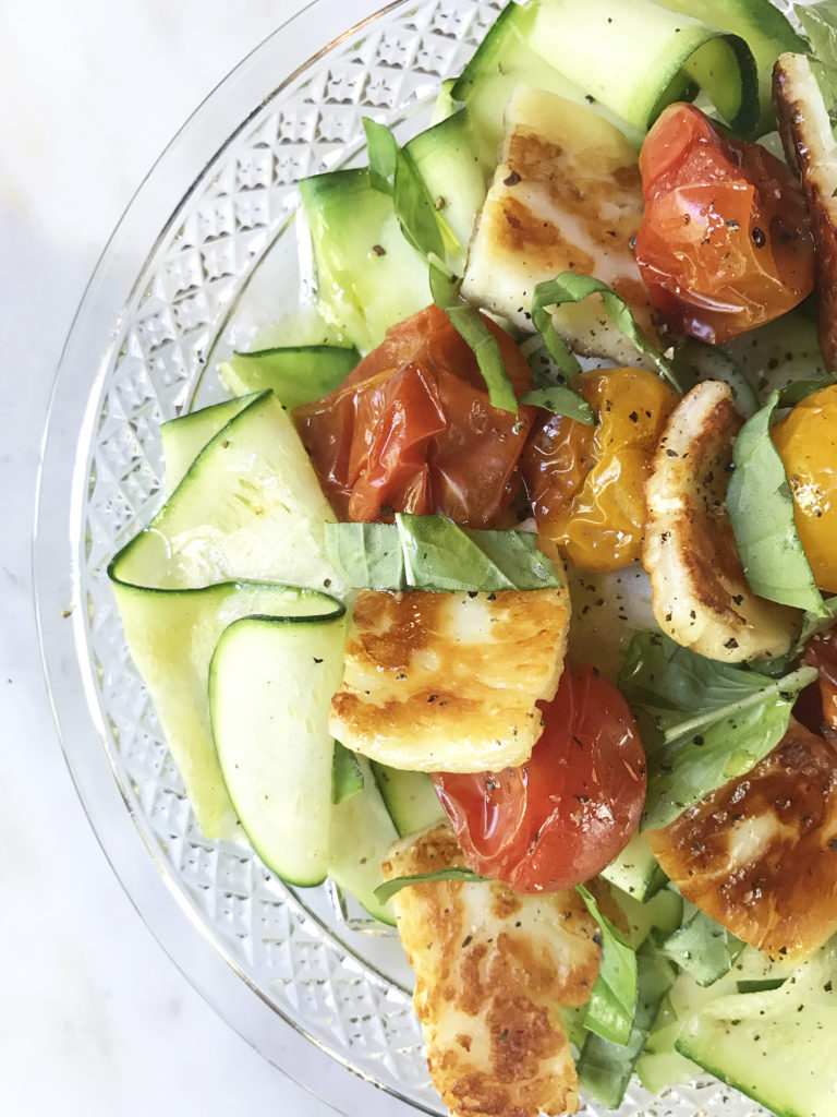Warm Halloumi + Zucchini Salad | Fridge to Fork