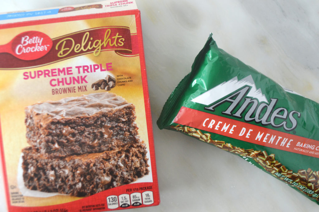 Andes Mint Chocolate Chip Brownies | Fridge to Fork