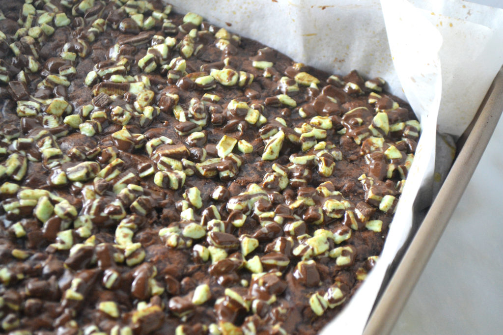 Andes Mint Chocolate Chip Brownies | Fridge to Fork
